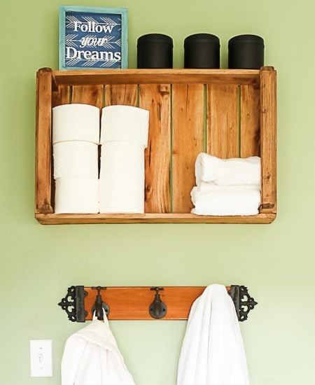 farmhouse bathroom storage