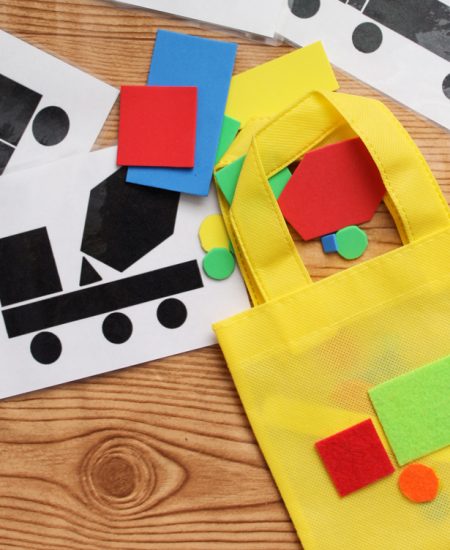 Toddler Busy Bag - make these truck shapes to keep your toddler busy anywhere that you go! A fun activity for those in pre-school!