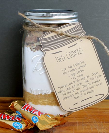 Twix Cookie Mix in a Jar - recipe and gift idea for anytime of the year!