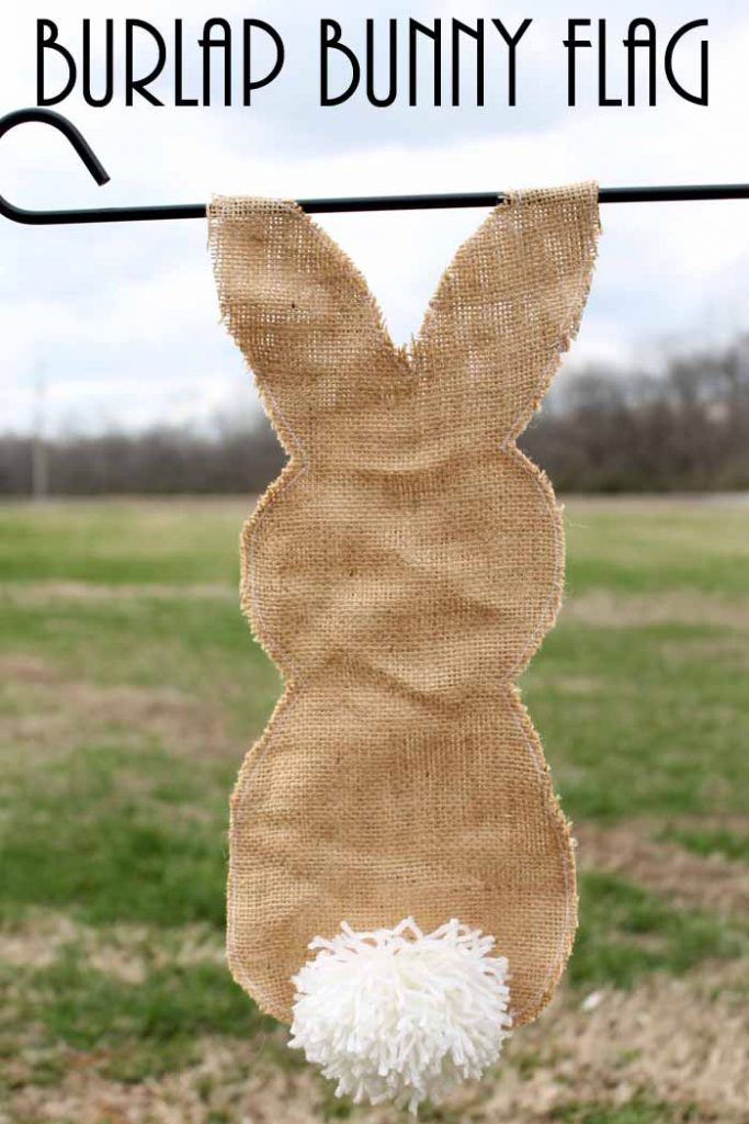 Make this burlap bunny flag for your garden in just a few minutes! The perfect addition to your spring and Easter outdoor decor!