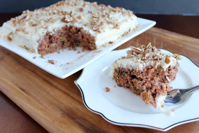 Make this carrot wacky cake recipe! No eggs, milk, or butter! You won't believe how good it is!