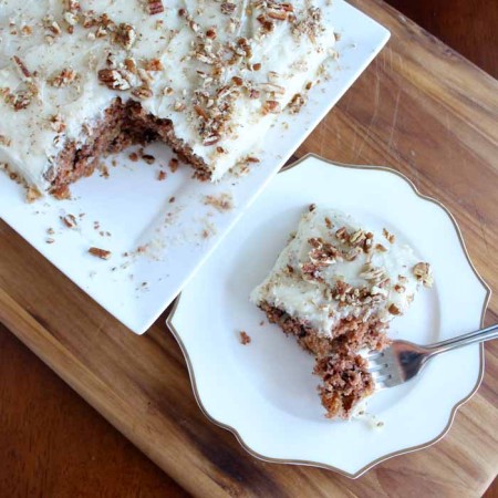 Make this carrot wacky cake recipe! No eggs, milk, or butter! You won't believe how good it is!