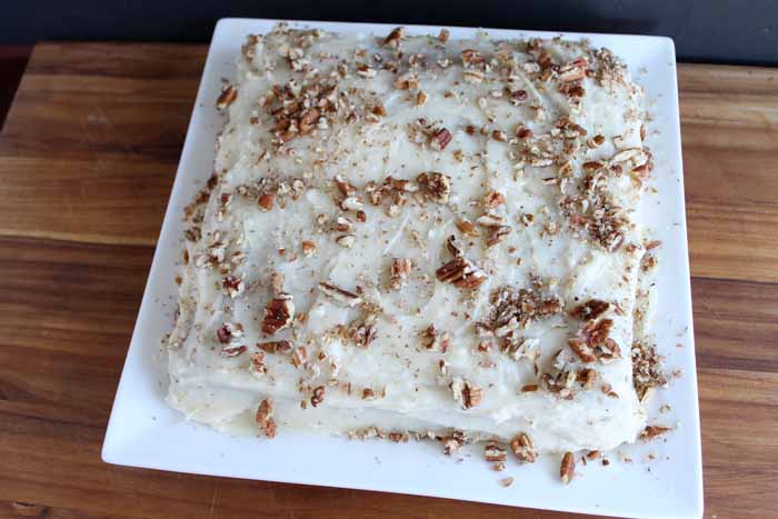 Make this carrot wacky cake recipe! No eggs, milk, or butter! You won't believe how good it is!