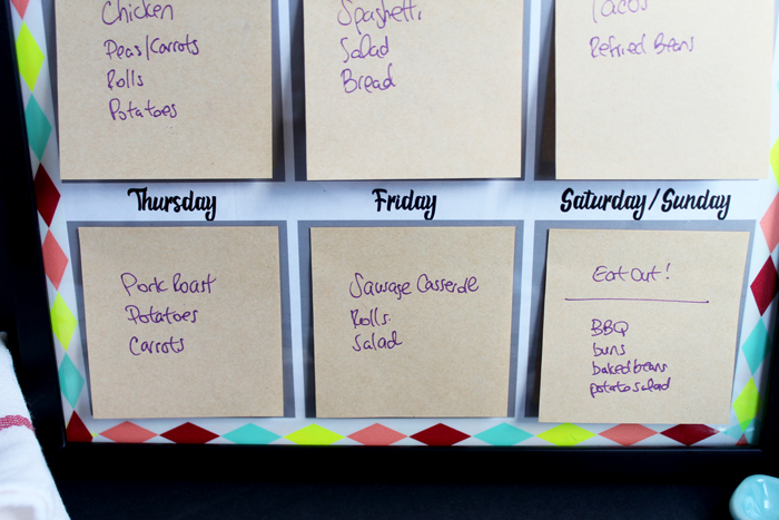 Dollar Store Meal Planner for Your Home - make this in minutes for just a few dollars and organize your meals and kitchen!