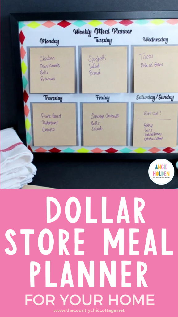 dollar store meal planner for your home