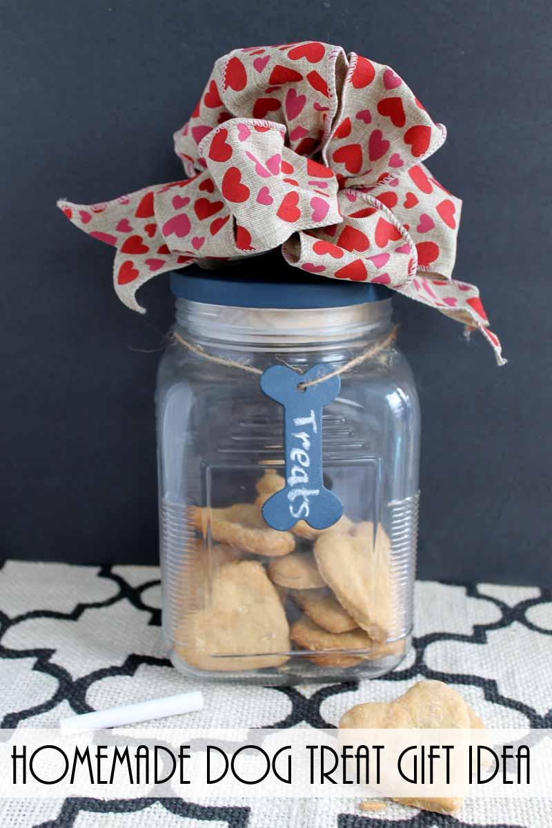 dog treat gift in a jar