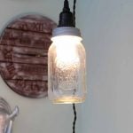 How to make a mason jar light in just minutes! A super easy tutorial for a pendant light!
