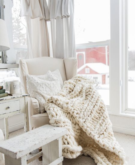 Chunky knit blankets are all the rage in home decor! Add one to your home by either making it or buying one! We have the details for both!