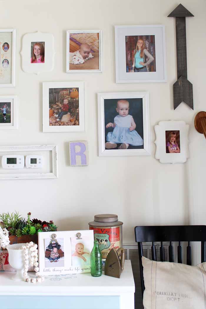 wall collage with photos