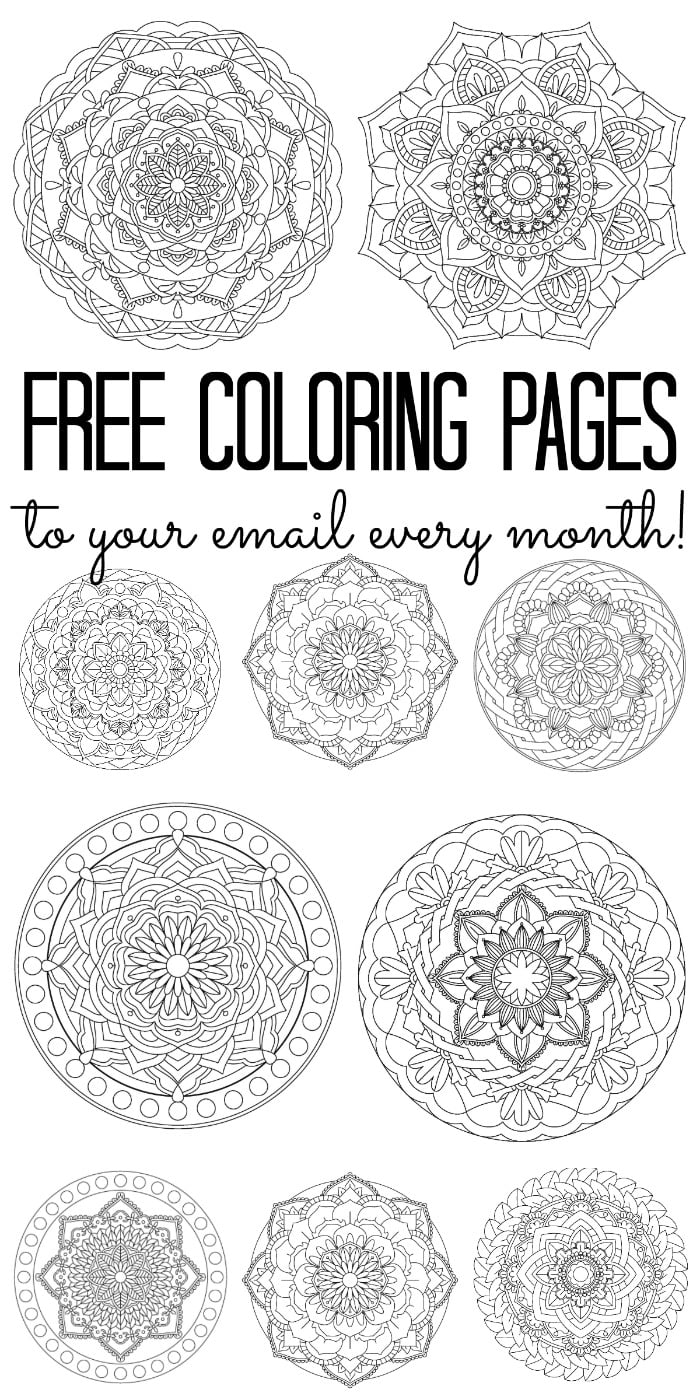 Free adult color pages delivered to your inbox every month! Sign up today for free!