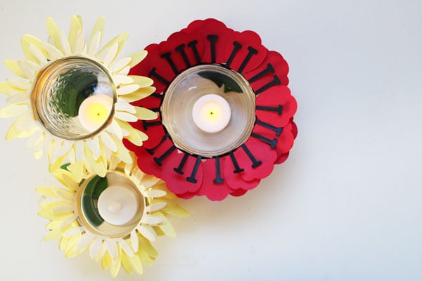 Floating floral candles