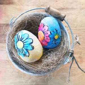 Coloring page decoupage Easter Eggs