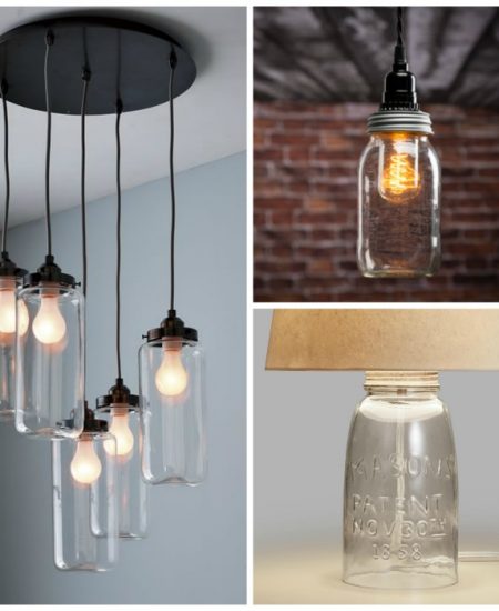 Great mason jar lighting fixtures for your rustic home!