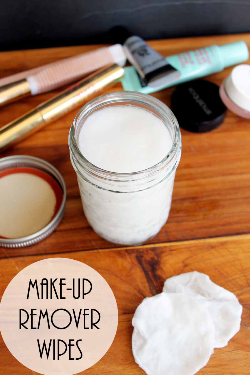 This simple eye makeup remover is easy to make at home with ingredients you may even have on hand! Get the recipe for these make up remover wipes!