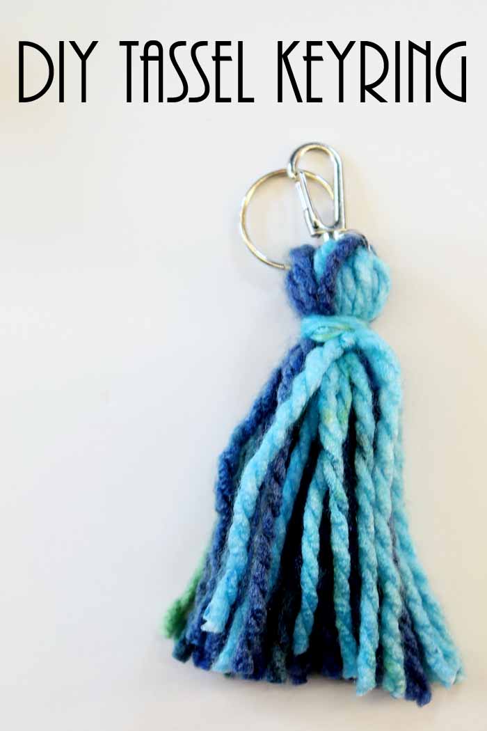 DIY tassel keychain craft pin image