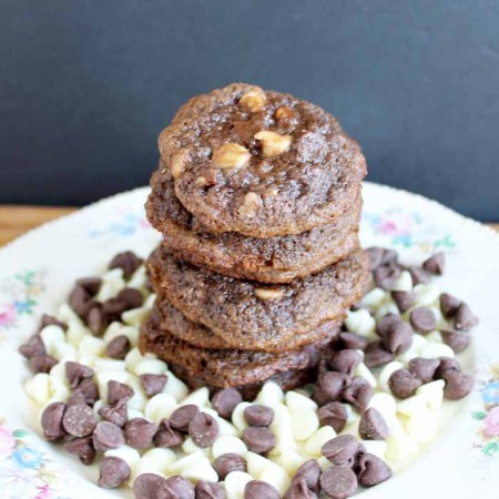 Triple Chocolate Chip Cookies Recipe along with a way to give these as a gift in a jar to a friend!