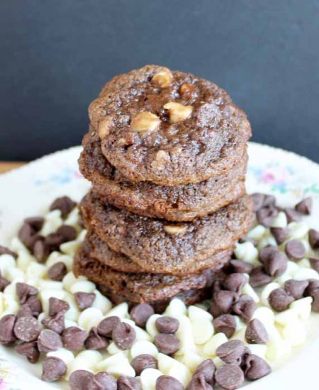 Triple Chocolate Chip Cookies Recipe along with a way to give these as a gift in a jar to a friend!