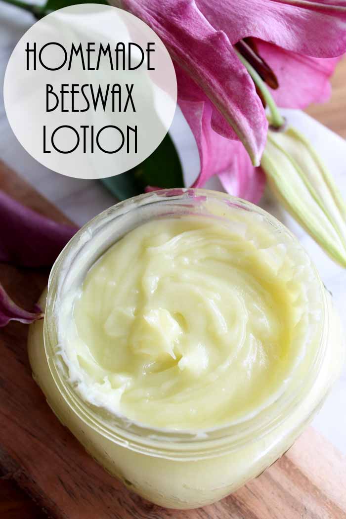 Make these easy homemade hand lotion! Recipe for beeswax lotion that is simple to make!