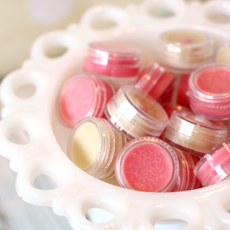 Homemade lip balm