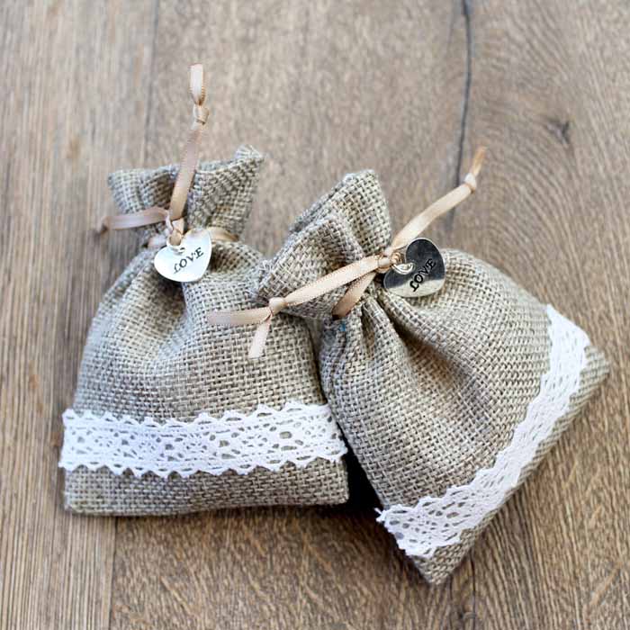 Burlap Wedding Favor Bags - The Country Chic Cottage