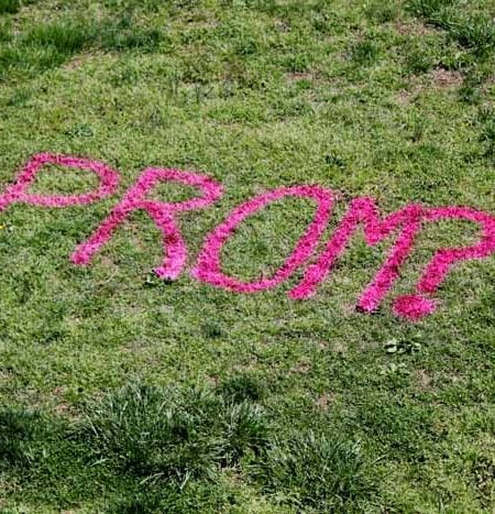 Creative prom proposal ideas using spray chalk that washes away!