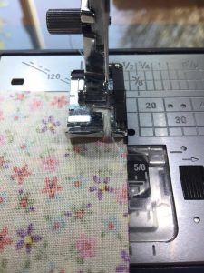 sewing machine and fabric scrap