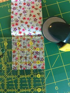 fabric scrap on mat