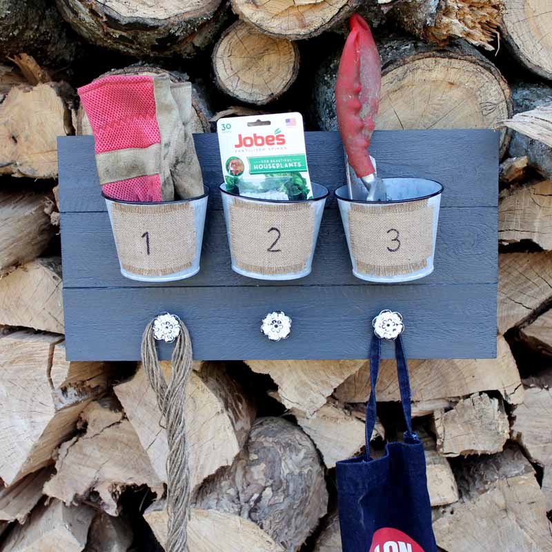 DIY Garden and Yard Tool Organizer one storage rack for garden tools