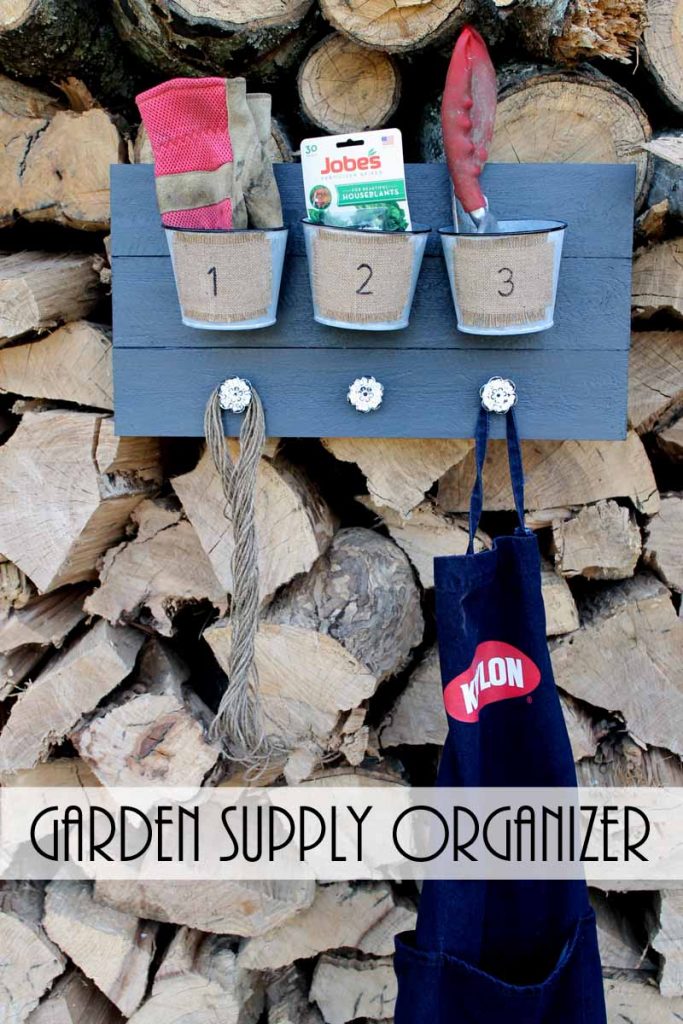 Make this garden tool organizer to get organized outdoors or in the garage!