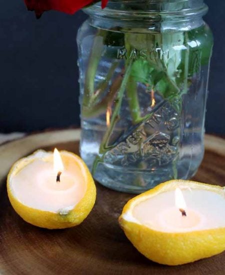 Make these lemon candles for weddings in just a few short steps! Perfect for a DIY wedding on a budget!