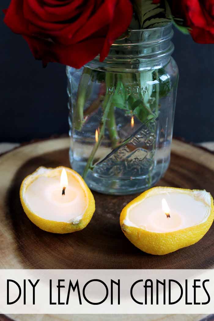 Make these lemon candles for weddings in just a few short steps! Perfect for a DIY wedding on a budget!