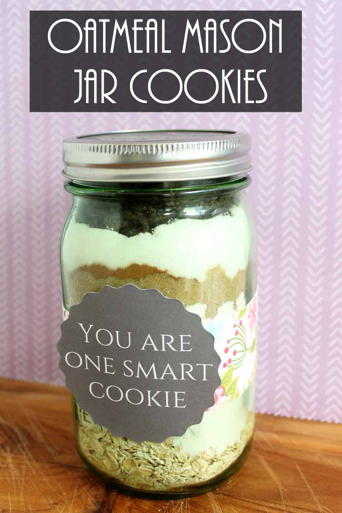 Make these oatmeal mason jar cookies for any occasion! Give the gift of cookies in a jar!