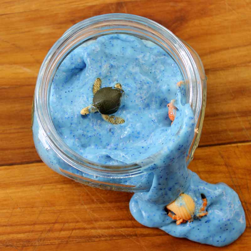 Glitter Ocean Slime Jars, Recipe