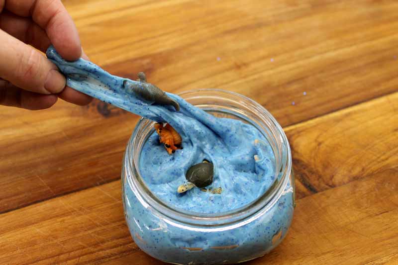 ocean slime for kids in a bottle