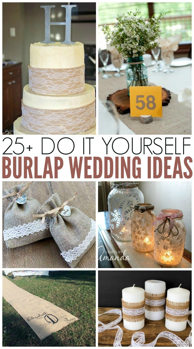 Burlap wedding ideas for your rustic wedding! Use these DIY wedding ideas to plan your rustic wedding! #burlap #wedding