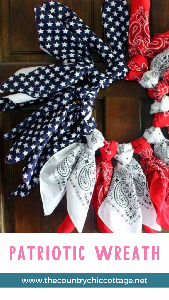 How To Make A Wreath With Bandanas: Patriotic Wreath