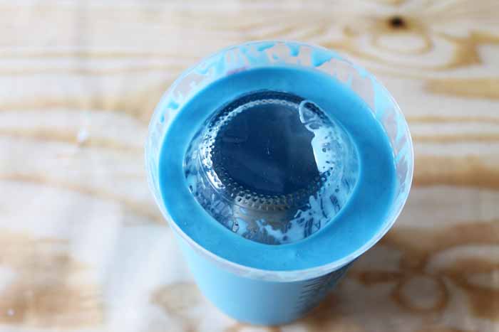 mason jar mold drying inside of mixing cup