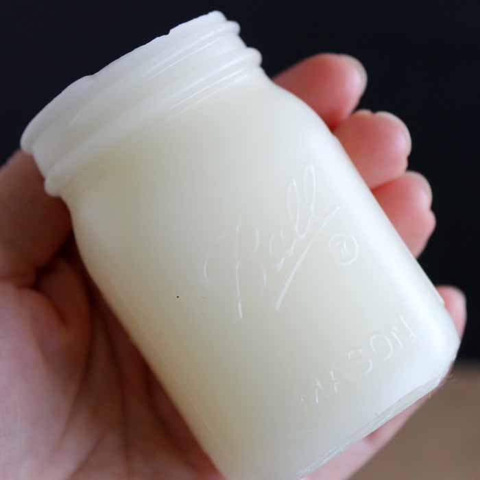 mason jar shaped white candle