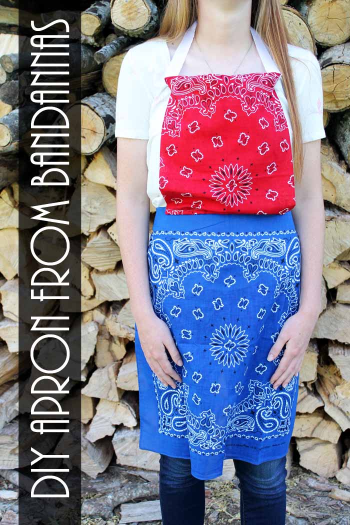 Make this DIY apron from 2 bandannas in less than 15 minutes!