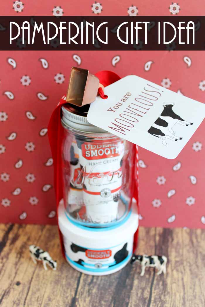 pampering gift idea lotion in mason jar