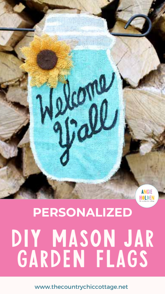 personalized mason jar garden flags