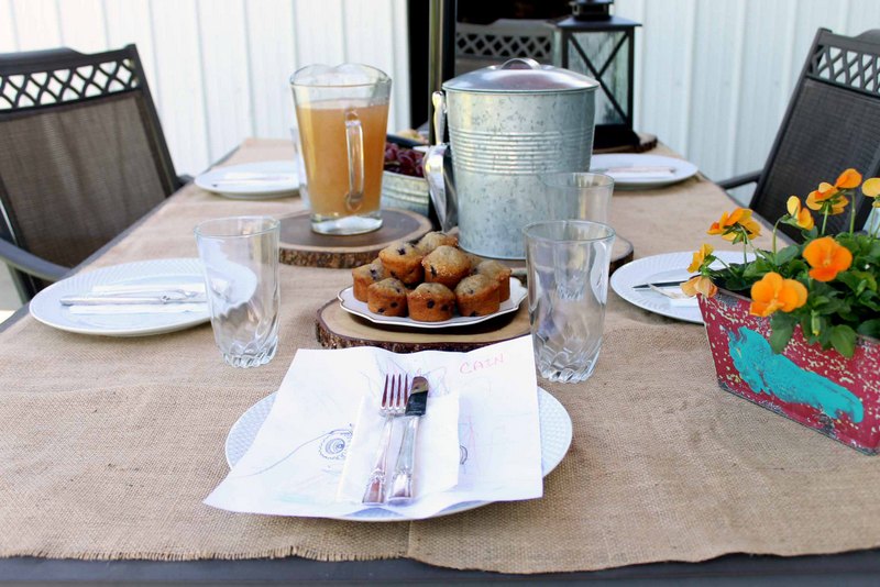 complete outdoor table set for a mother's day brunch