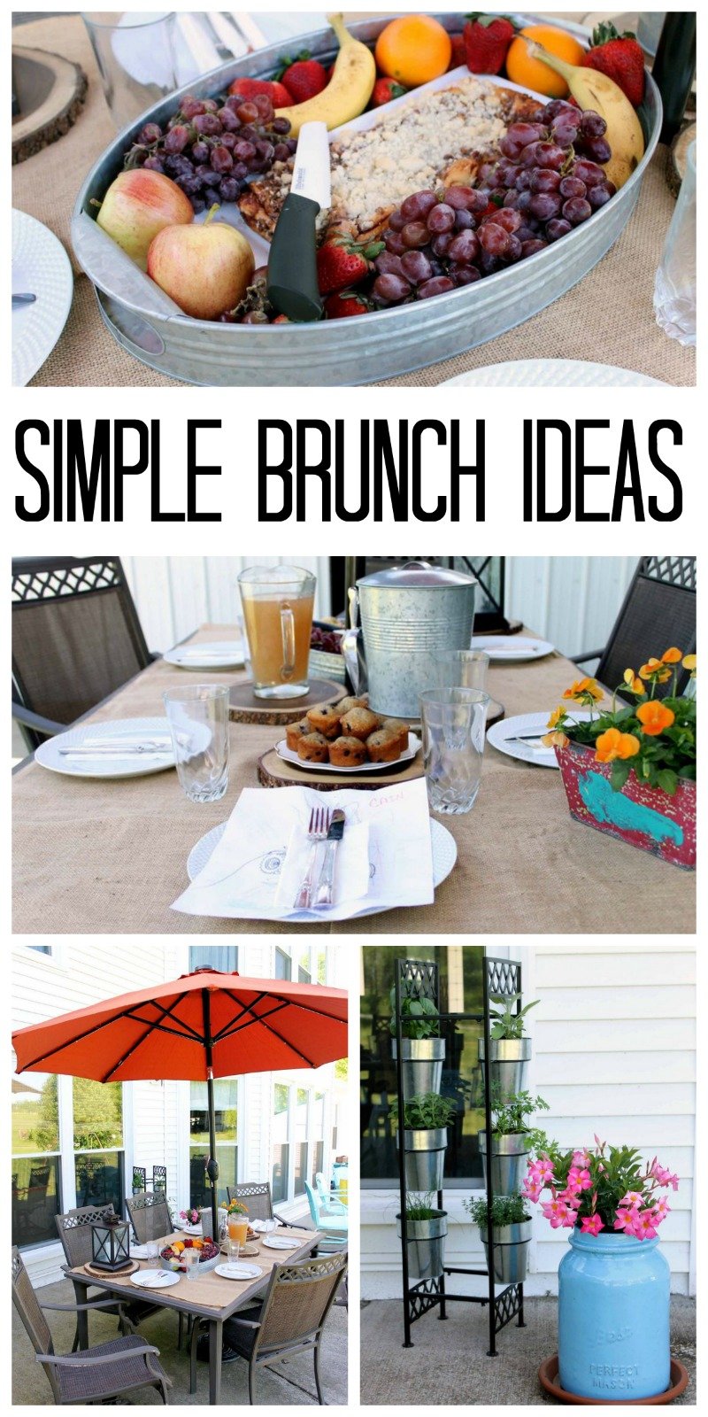 These simple brunch ideas are perfect for Mother's Day or any occasion! If you love an outdoor get together with family, this is the post for you!