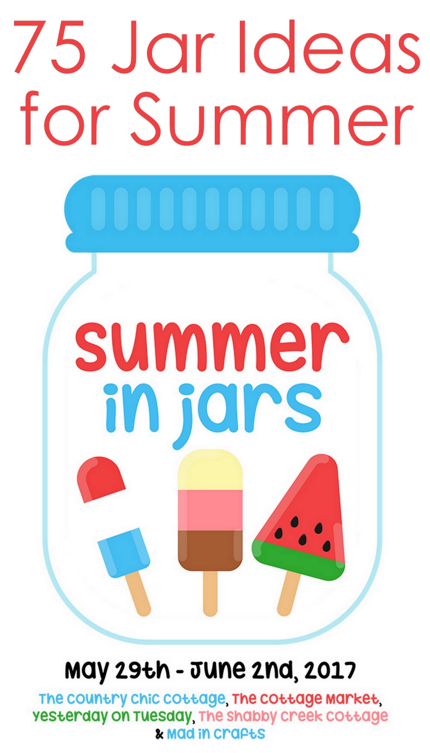 75 DIYs for Summer using Mason Jars - great ideas for crafts with jars!