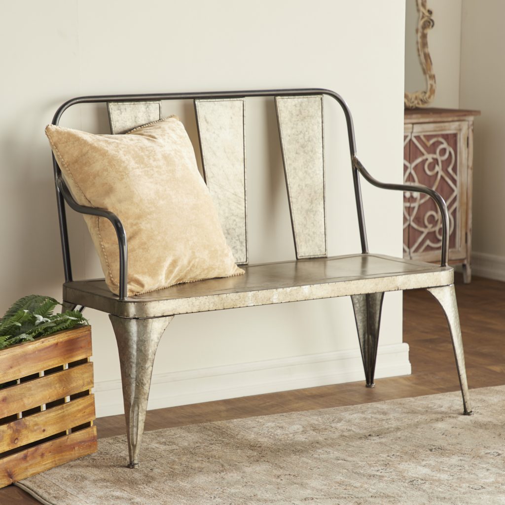 metal farmhouse bench