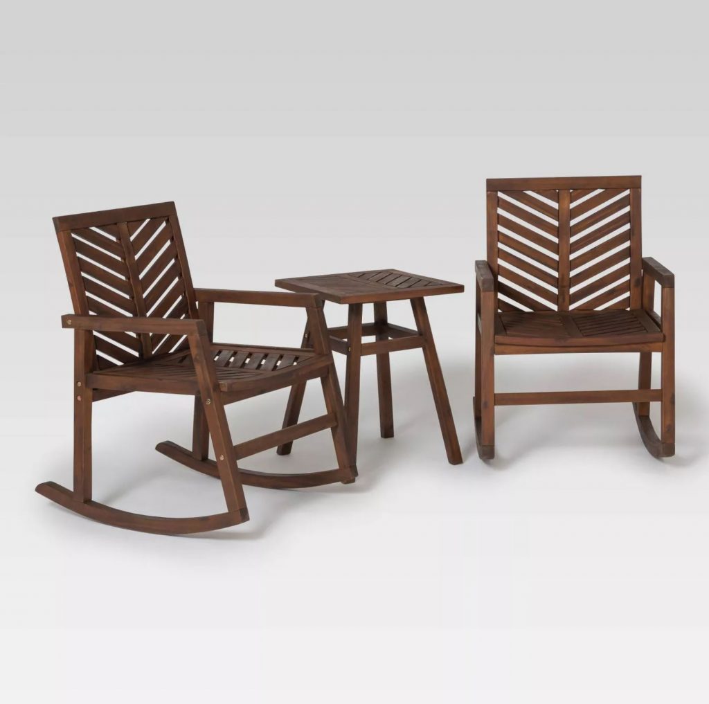 outdoor rocking chair set