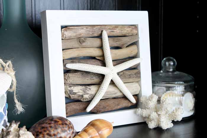 starfish craft surrounded by seashells