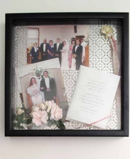 Wedding Keepsakes - add your memories to shadowboxes for a different way to display them!