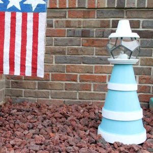 Clay Pot Lighthouse by Crafts by Amanda
