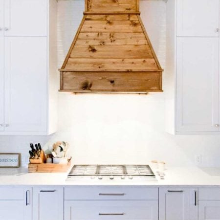 How I Built My DIY Farmhouse Vent Hood Cover by Stacy's Savings